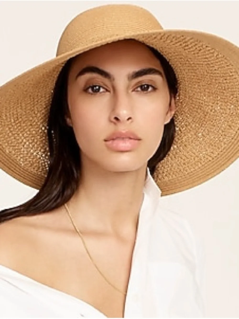 J. Crew Tan Paper Sun Hat
